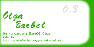 olga barbel business card