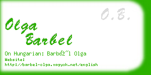 olga barbel business card